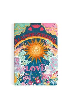 Liberty All You Need Is Love B5 Handmade Embroidered Journal - Galison