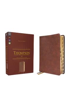 Nkjv, Thompson Chain-Reference Bible, Leathersoft, Brown, Red Letter, Thumb Indexed, Comfort Print - Frank Charles Thompson