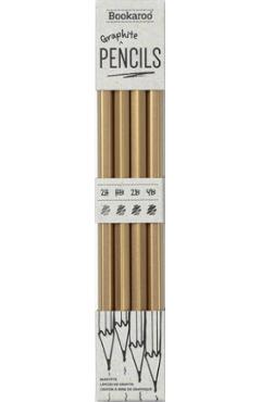 Set 4 creioane Bookaroo Graphite. Gold