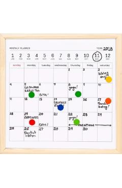Planner lunar: mini white board calendar