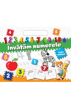 Bloc cu abtibilduri. Invatam numerele - GIRASOL