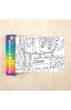 Rainbow Animals Mini Coloring Roll - Andy Passchier