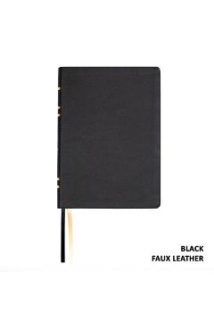 Lsb giant print reference edition, paste-down black faux leather - steadfast bibles