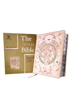 The Jesus Bible Artist Edition, Esv, Leathersoft, Peach Floral, Thumb Indexed - Passion Publishing