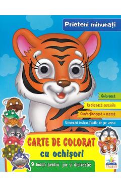 Carte de colorat cu ochisori. Prieteni minunati - PEGAS