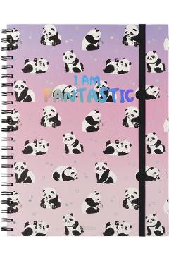 Caiet trio cu spirala: Panda