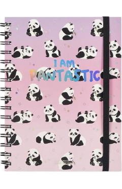 Carnet cu spirala: panda