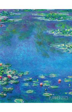 Claude Monet Daily Planner 2023: Water Lilies Painting