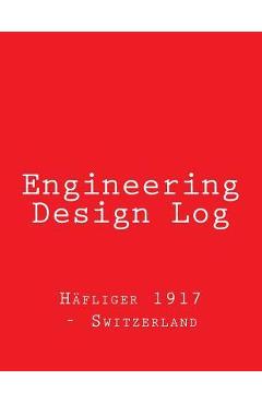 Engineering Design Log: Red Cover, 368 pages - Hafliger 1917 -. Switzerland