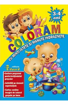 Coloram cu minti istete si manute indraznete 3-4 ani