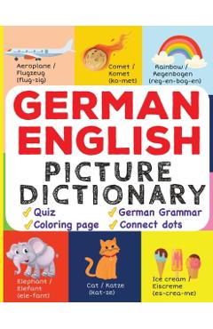 German English Picture Dictionary: Learn Over 500+ German Words & Phrases for Visual Learners ( Bilingual Quiz, Grammar & Color ) - Magic Windows