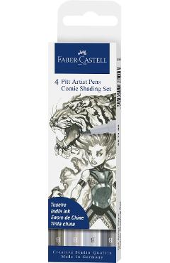 Set 4 Pitt Artist Pens Comic Shading