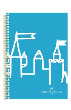 Caiet matematica cu spirala: castel. albastru