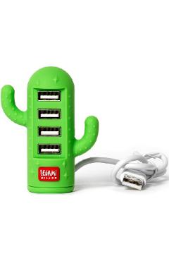 Mini USB Hub cu 4 porturi. Cactus