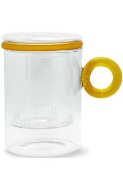 Cana cu sita si capac: Yellow Ring Handle