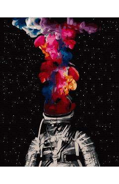 Pictura pe numere: astronaut abstract