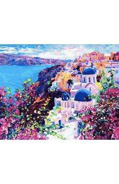 Pictura pe numere: Peisaj din Santorini
