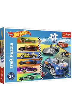 Puzzle 24 maxi: Hot Wheels. Masinile deosebite