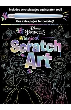 Disney Princess - Magical Scratch Art: With Scratch Tool and Coloring Pages - Igloobooks