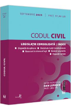 Codul civil Septembrie 2023 – Dan Lupascu 2023: 2022