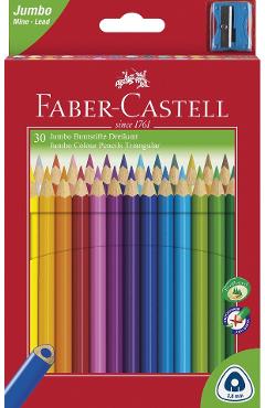 Creioane colorate 20 culori Jumbo + Ascutitoare