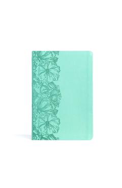CSB Large Print Thinline Bible, Light Teal Leathertouch, Value Edition - Csb Bibles By Holman