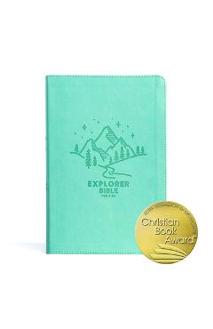 CSB Explorer Bible for Kids, Light Teal Mountains Leathertouch: Placing God\'s Word in the Middle of God\'s World - Csb Bibles By Holman