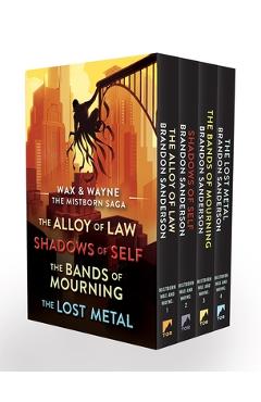 Wax and Wayne, the Mistborn Saga Boxed Set: Alloy of Law, Shadows of Self, Bands of Mourning, and the Lost Metal - Brandon Sanderson