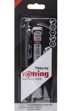 Creion mecanic negru 0.5 mm + mina 0.5 Rotring