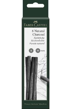 Set 6 bucati carbune natural Pitt Monochrome 6-11 mm