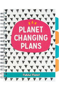 Caiet dictando cu spirala si separatoare: Pukka Pad. Planet changing plans