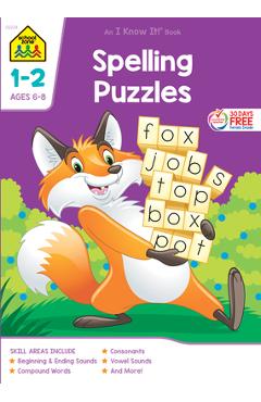 School Zone Spelling Puzzles Grades 1-2 Workbook - School Zone