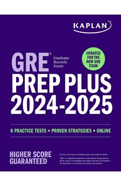 Gre prep plus 2024-2025 - updated for the new gre - kaplan test prep