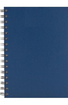 Agenda nedatata cu spira. Siena albastru