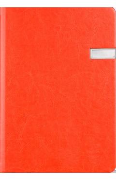 Agenda nedatata portocalie. Notebook Usb