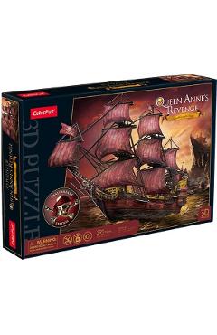 Puzzle 3D 391 piese. Nava Queen Anne\'s Revenge. Blackbeard\'s Ship