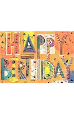 Felicitare colorata: Happy Birthday