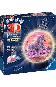 Puzzle 3D luminos. Cal pe plaja