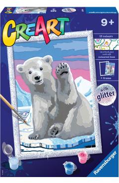 Pictura pe numere. Urs polar