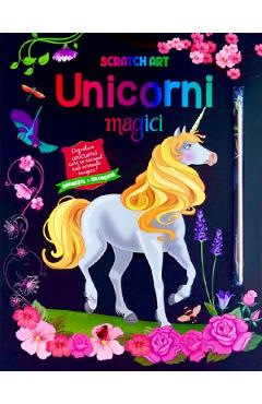 Unicorni magici. Scratch Art - FLAMINGO