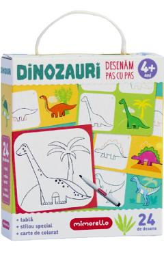 dinozauri - desenam pas cu pas 4+