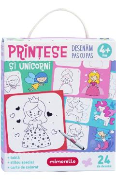 Printese si unicorni. Desenam pas cu pas