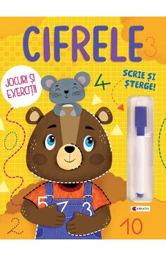 Cifrele. Scrie si sterge. Jocuri si exercitii - KREATIV