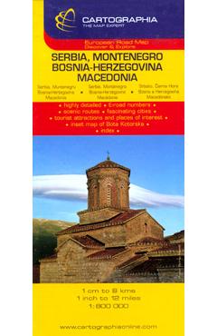 Serbia, Muntenegru, Bosnia-Hertegovina, Macedonia - CARTOGRAPHIA