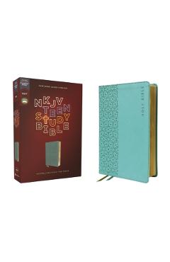 Nkjv, Teen Study Bible, Leathersoft, Teal, Comfort Print - Lawrence O. Richards
