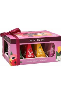 Set ceai: 4 arome x 3 pliculete. Joyfull Pyramid Tea Box