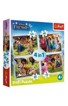 Puzzle 4 in 1. Encanto: Lumea magica