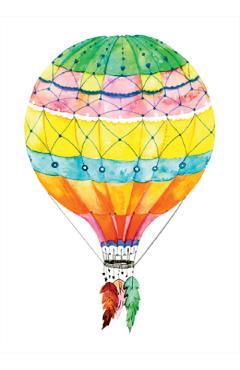 Print de arta: Balon cu aer cald. Pene