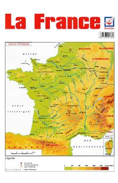 La France. Carte physique