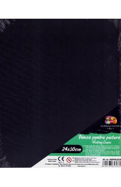 Panza pentru pictura pe sasiu. Neagra 30 x 24